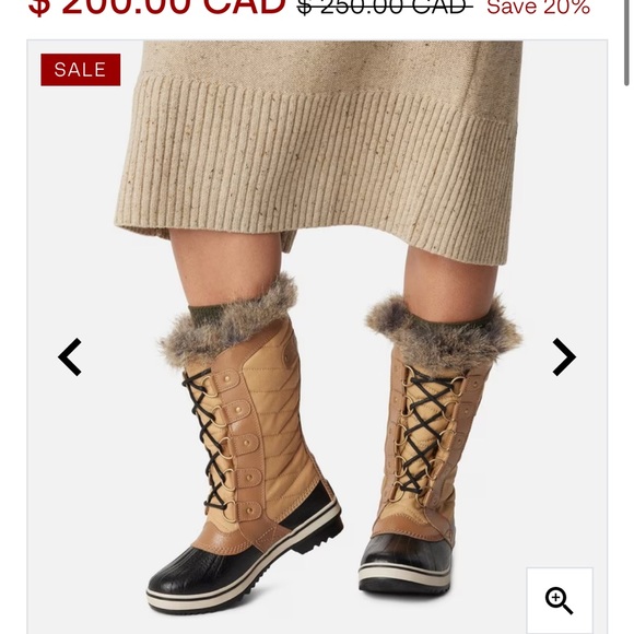 Sorel Tofino II camel and Black Winter Boots with Faux Fur - Picture 3 of 9